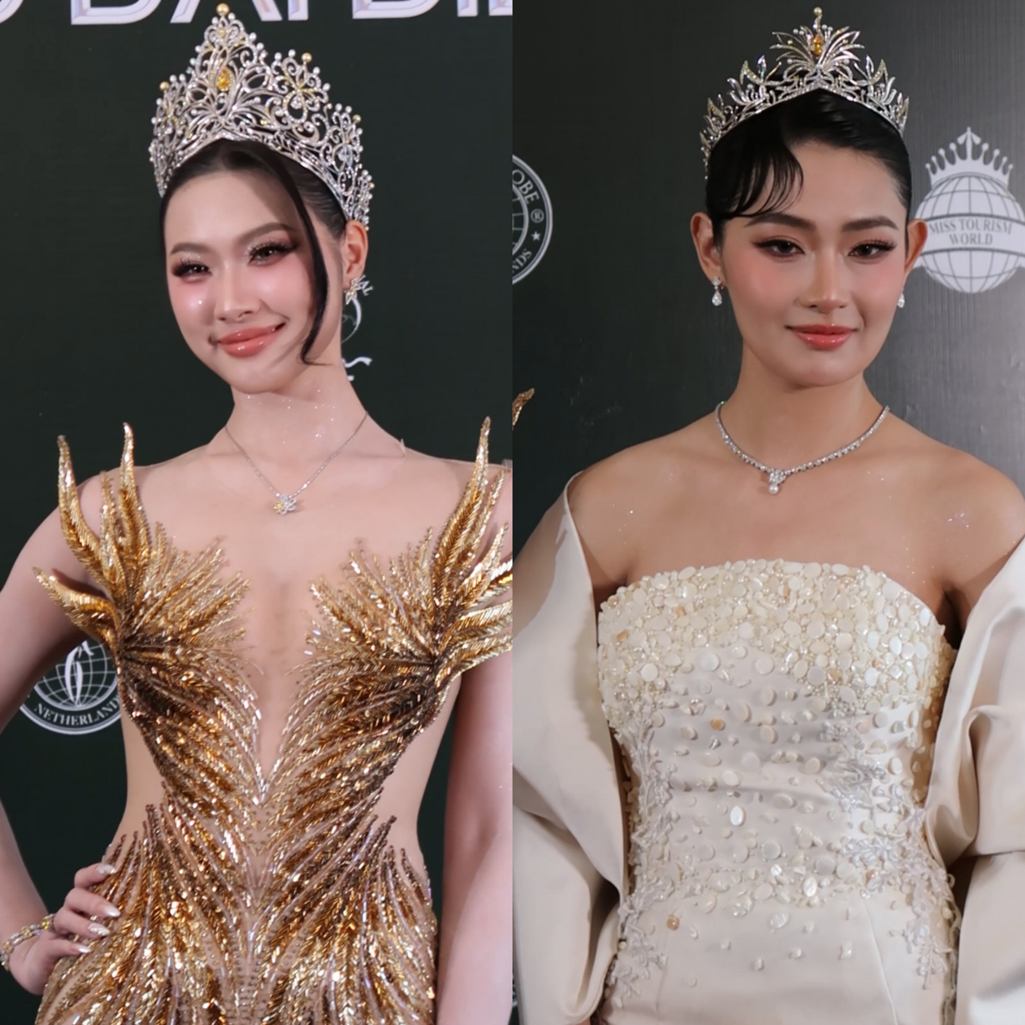 Hoa hậu Thu Thảo (trái) và á hậu Lam Phương (phải) đại diện Việt Nam tham dự Miss Globe 2026 và Miss Tourism World 2026 - Ảnh: BTC