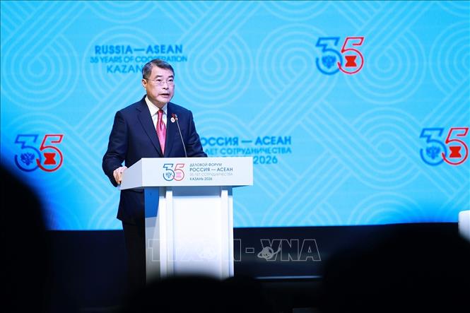 Bộ trưởng Kinh tế LB Nga: Cơ hội mở rộng hơn nữa hợp tác giữa Nga và Việt Nam Thủ tướng Lê Minh Hưng phát biểu tại Diễn đàn Doanh nghiệp Nga - ASEAN. Ảnh: Dương Giang/TTXVN