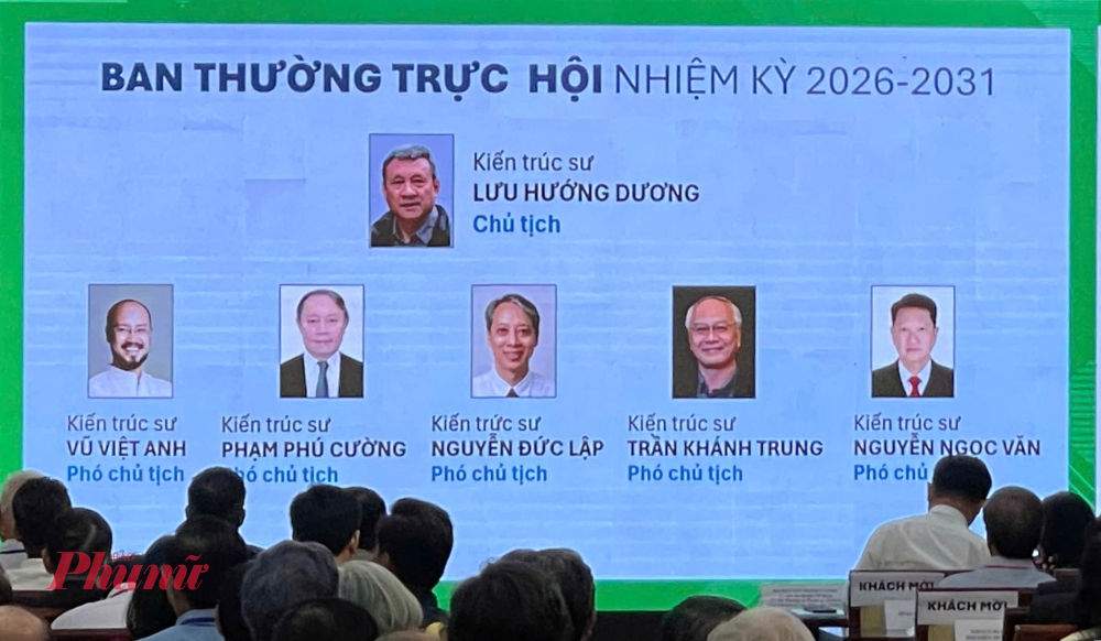Công bố các chức danh lãnh đạo Hội Kiến trúc sư TPHCM nhiệm kỳ 2026 - 2031.