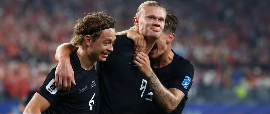 Erling Haaland đã có 4 bàn thắng sau 2 trận đầu tiên tại World Cup. Màn trình diễn xuất sắc của anh giúp Na Uy sớm có vé vào vòng knock-out World Cup 2026 - Ảnh: ESPN