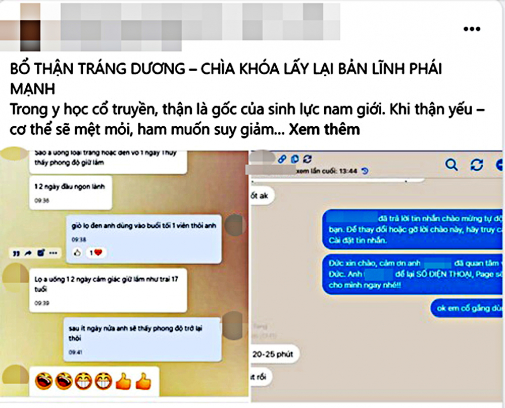 Người bán chia sẻ các tin nhắn khách hàng khẳng định hiệu quả của thuốc nên nhiều người tin tưởng - Ảnh chụp màn hình