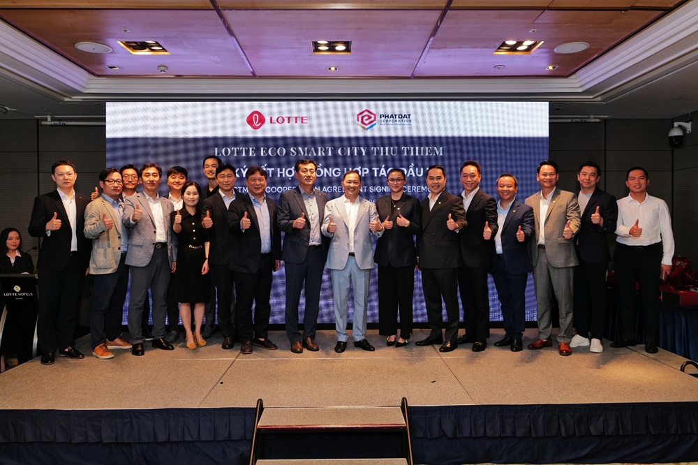 Nhóm Phát triển dự án Lotte Eco Smart City Thu Thiem của Phát Đạt và tập đoàn Lotte - Ảnh: Phát Đạt