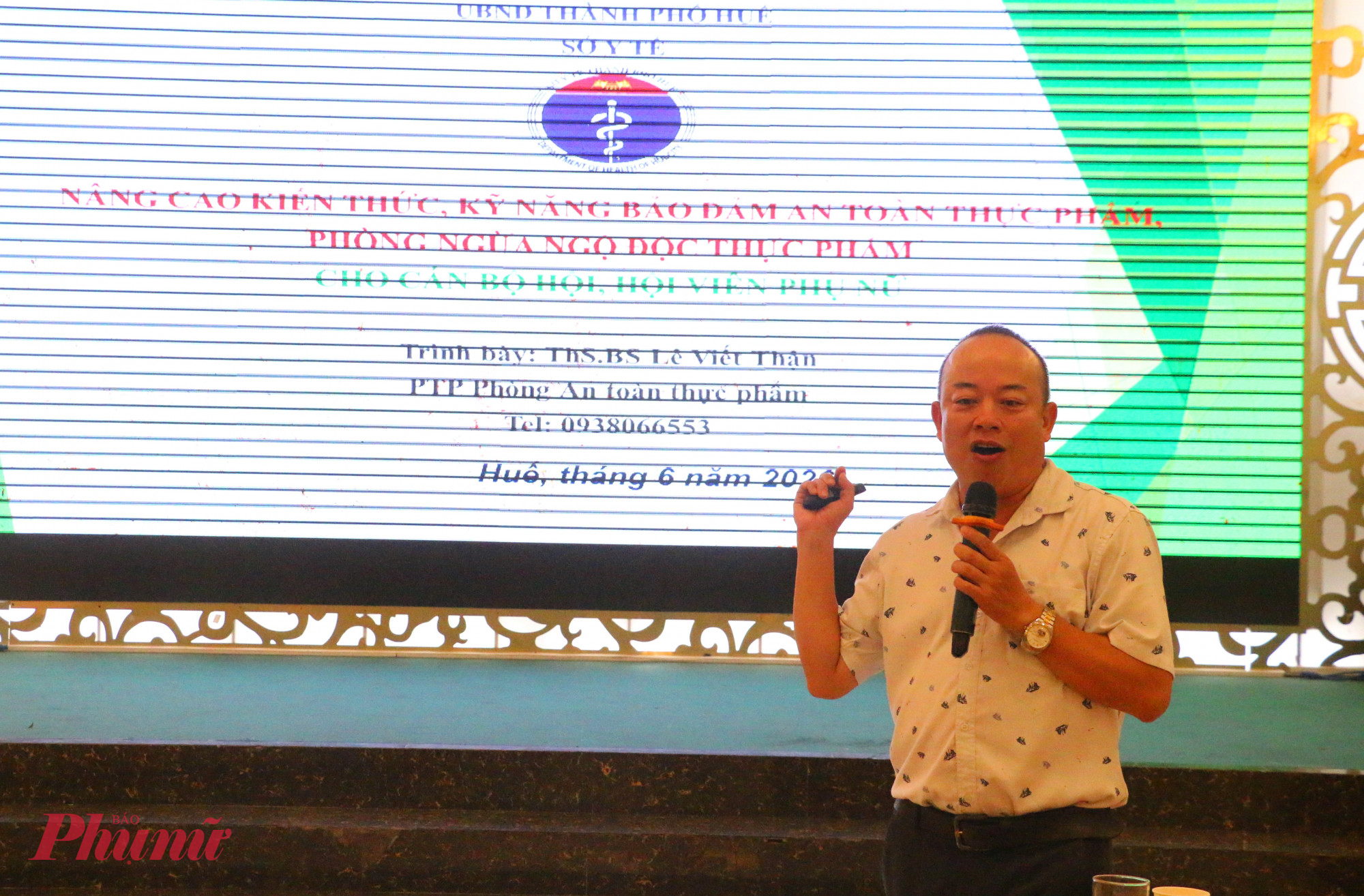 Thạc sĩ, Bác sỹ Lê Viết Thận- Phó trưởng phòng An toàn thực phẩm, Sở Y tế - Thành phố Huế 
