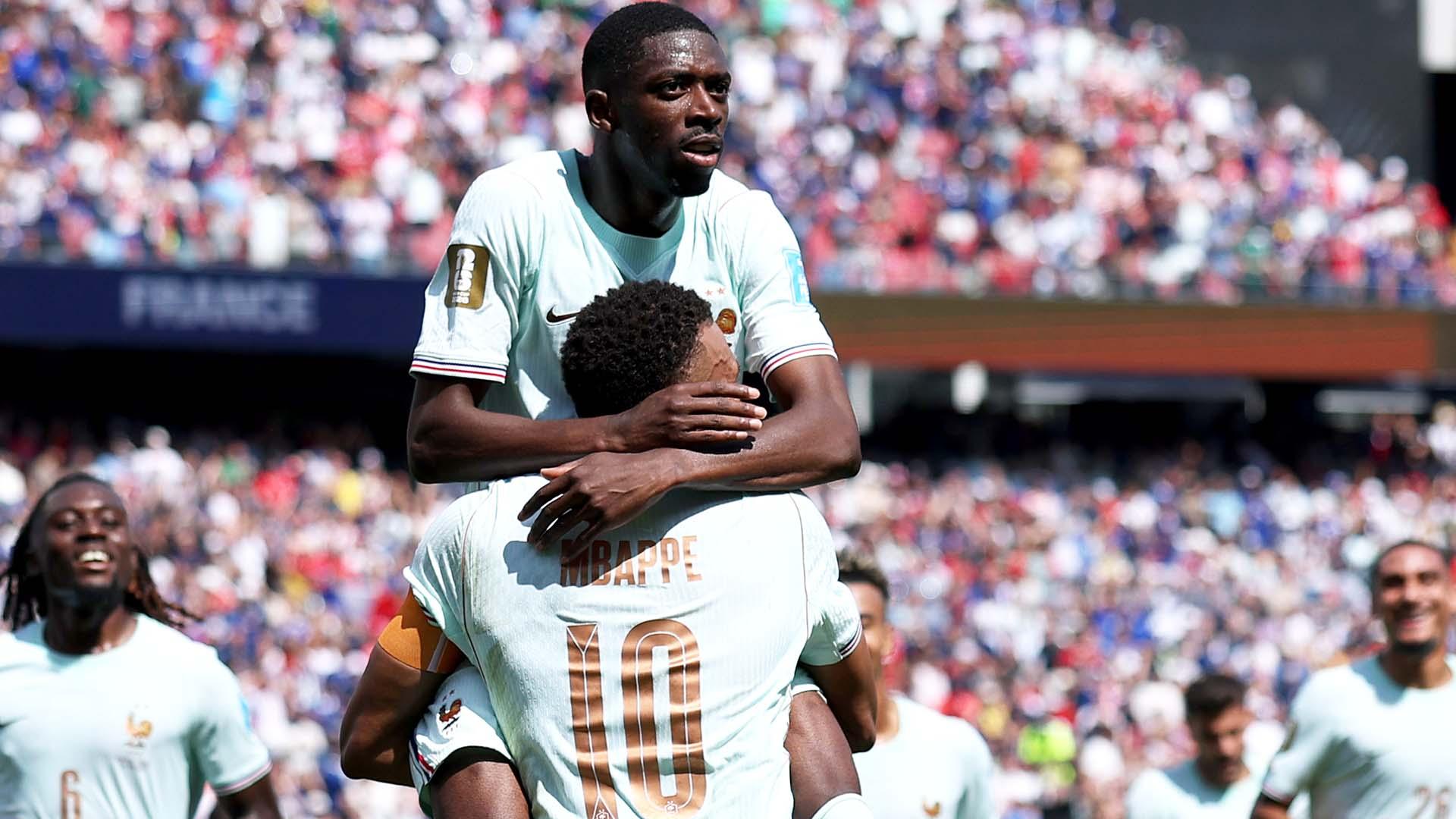 Mbappe và Dembele, hai hỏa lực hủy diệt đối phương của đội Pháp - Ảnh: Instagram