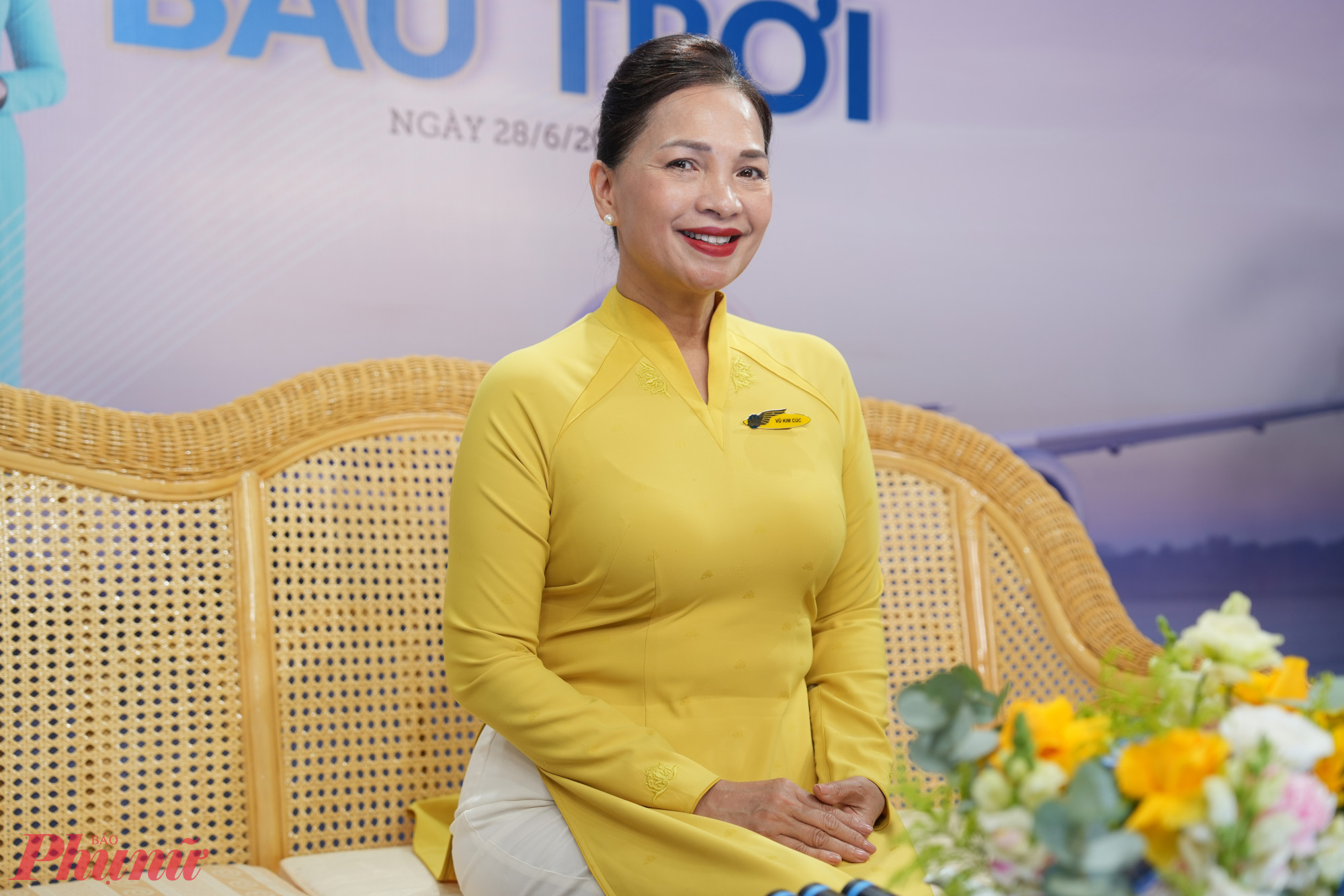 chị Vũ Thị Kim Cúc – Phó trưởng phòng Đào tạo kiêm giáo viên, tiếp viên trưởng của Đoàn Tiếp viên Vietnam Airlines