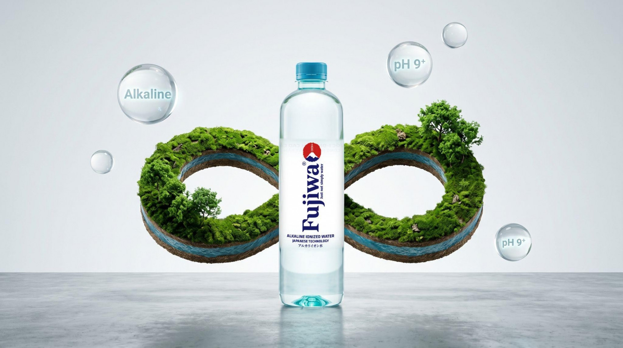 Nước i-on kiềm Fujiwa sở hữu đặc tính kiềm tự nhiên, hướng đến triết lý phát triển bền vững và tăng trưởng xanh - Ảnh: FUJIWA Việt Nam