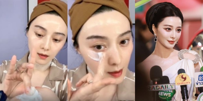 Mỹ nhân họ Phạm không quên dưỡng ẩm trước khi trang điểm - Ảnh: mạng xã hội