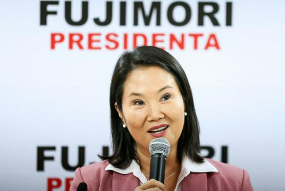 Keiko Fujimori đắc cử Tổng thống Peru với cách biệt chưa đầy 50.000 phiếu. Ảnh: F.24