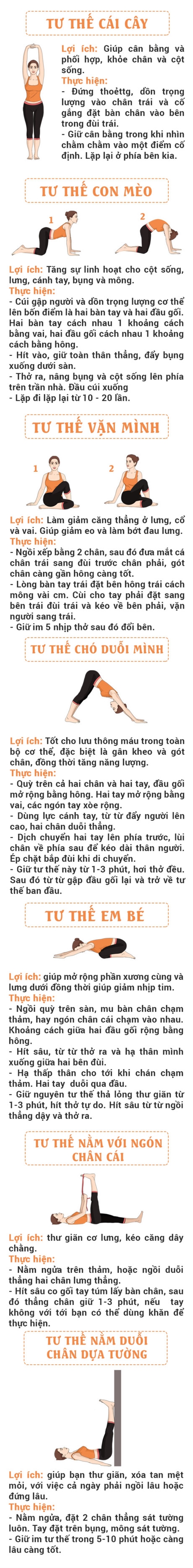 7 tu the Yoga giup giam dau lung hieu qua