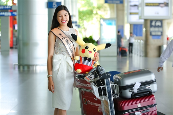 Nguyen Thi Thanh deo dai bang A hau Miss Eco International ve nuoc