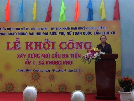 Khởi công xây mới cầu nông thôn Bà Tiễn