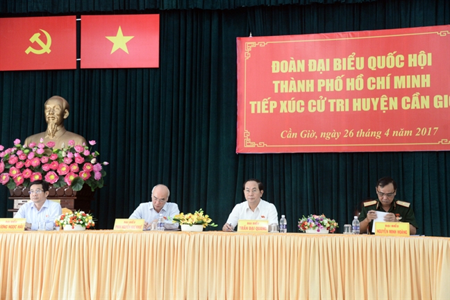 Chu tich nuoc Tran Dai Quang: 'Khong danh doi moi truong bang bat cu gia nao'