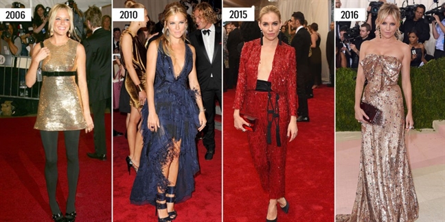 Bo canh long lay cua sao Hollywood tren tham do 'The Met Gala'