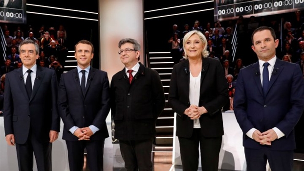 Bau cu Tong thong Phap: Macron va Le Pen doi dau truc dien