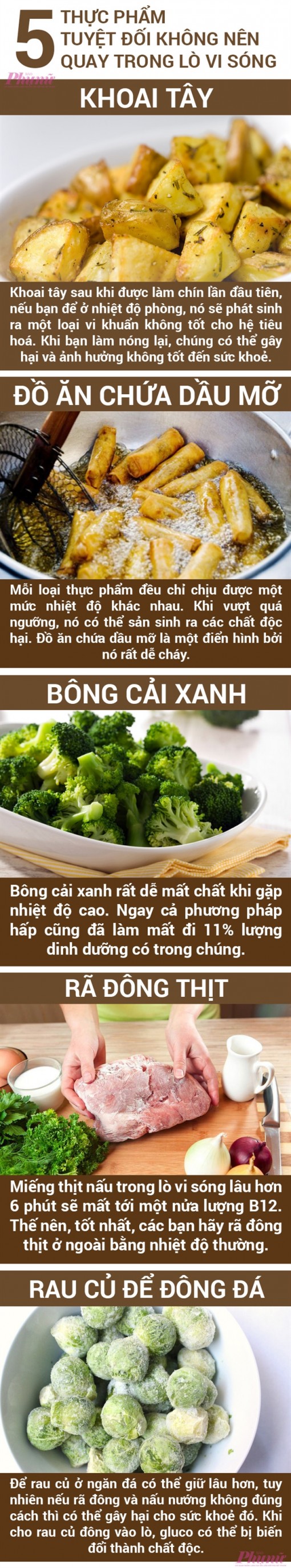 5 thực phẩm tuyệt đối không nên quay trong lò vi sóng