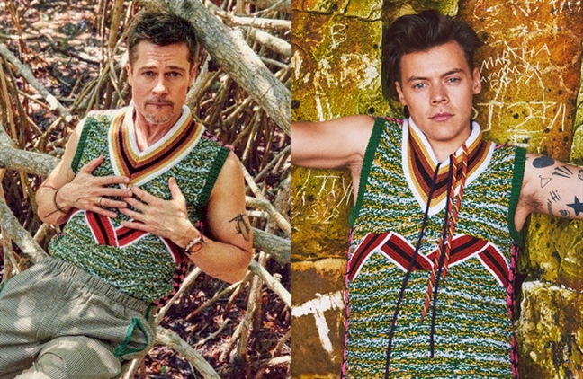 Khong chi bi chi trich 'dien sau', Brad Pitt con bi cho la 'nhai' Harry Styles