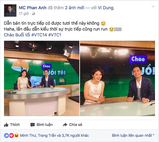 MC Phan Anh lan dau dan chuong trinh thoi su sau thong tin bi cam song VTV