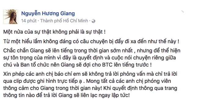 Huong Giang Idol dung bao bien nua!