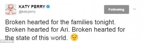 Nghệ sĩ thế giới cầu nguyện cho khán giả thương vong do nổ bom tại liveshow của Ariana Grande