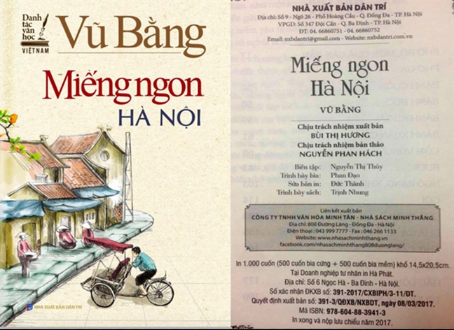 Vu tai ban 'Mieng ngon Ha Noi' cua NXB Dan Tri: Trang tron boi nho danh du Vu Bang