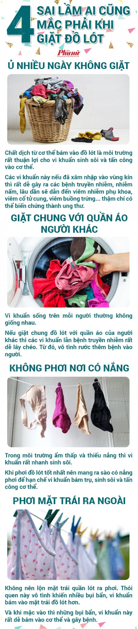 4 sai lầm ai cũng mắc phải khi giặt đồ lót