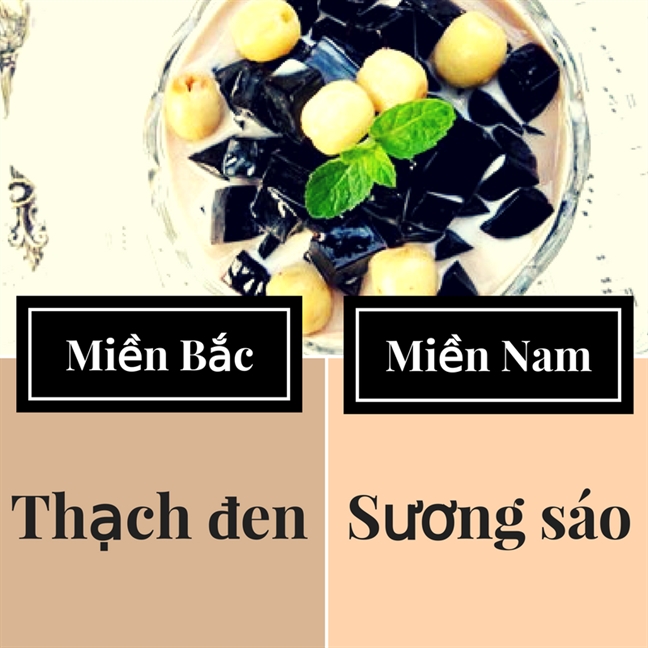 Cung mot mon an, nguoi mien Bac goi khac nguoi mien Nam ra sao?