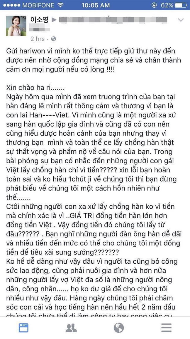 Su that viec Hari Won noi ‘con gai Viet lay chong Han vi tien’