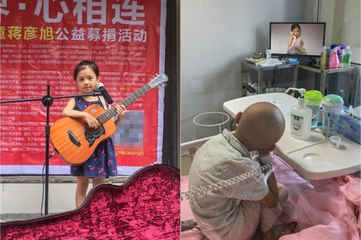 Cô bé 7 tuổi bán tiếng hát kiếm tiền chữa bệnh cho em