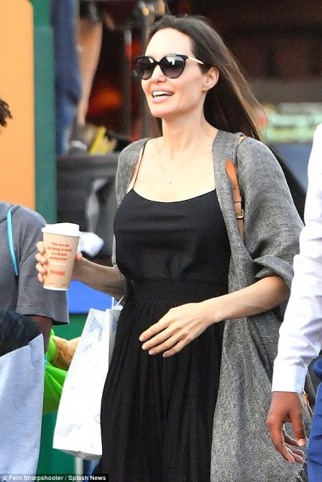 Angelina Jolie dắt các con đi mua sắm trước tin đồn bí mật hẹn Brad Pitt