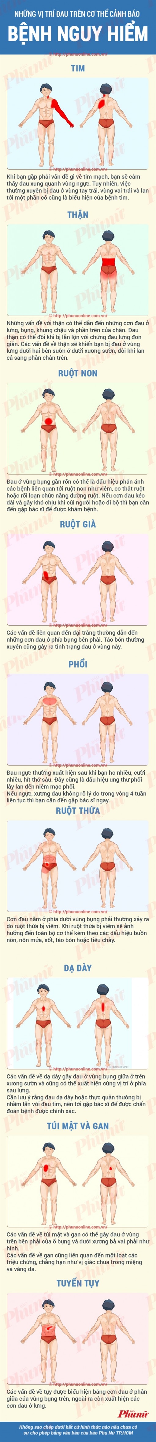 Những vị trí đau trên cơ thể cảnh báo bệnh nguy hiểm