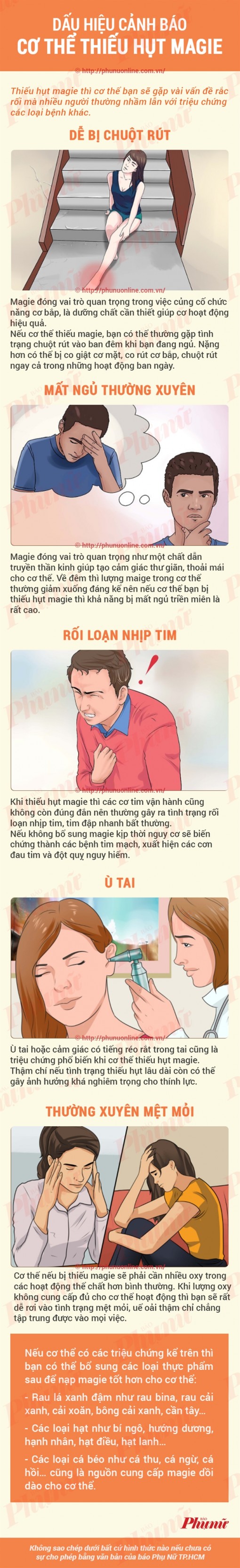 Dấu hiệu nhận biết cơ thể đang thiếu hụt magie