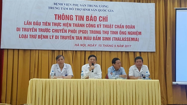 Lan dau tien thu tinh ong nghiem loai tru duoc benh di truyen Thalassemia