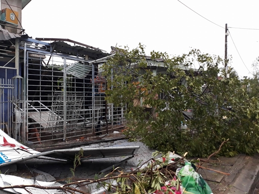 Sieu bao Doksuri do bo mien Trung, 2 nguoi tu vong cung hang tram nha dan toc mai