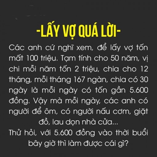 Đàn bà đáng giá bao nhiêu?