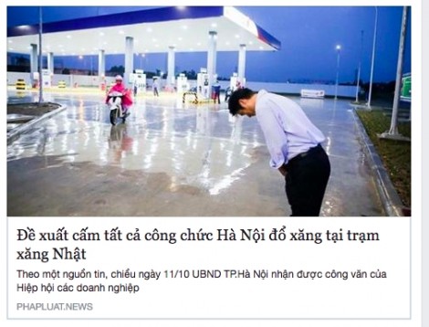 Sự thật việc cấm công chức Hà Nội đổ xăng tại trạm xăng Nhật