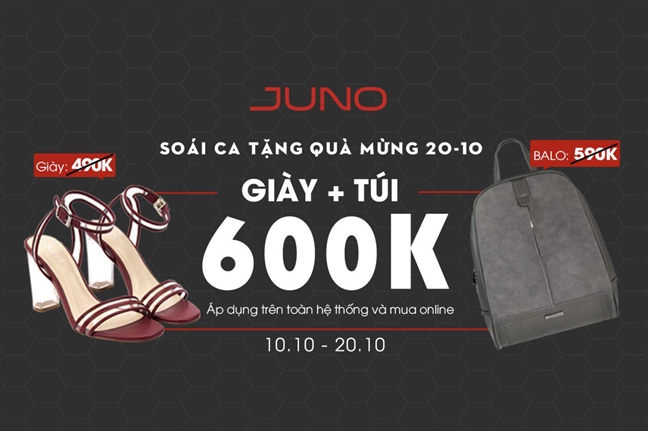 Bao Thanh, Do Long dong loat mua sam tai Juno voi khuyen mai giay tui 600.000 dong