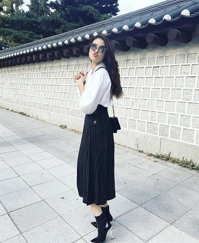 Ngam my nhan Viet khoe sac trong street style tai Seoul Fashion Week