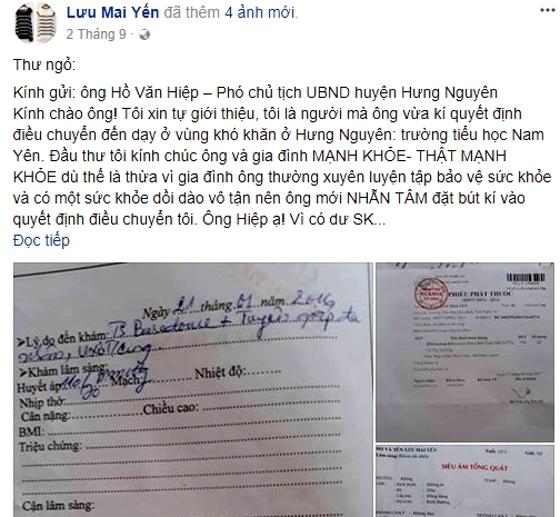 Nu giao vien viet 'thu ngo' tren mang xa hoi gay... anh huong den huyen?