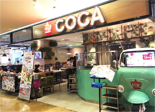 Coca Restaurant Vincom Center phong cach am thuc tuoi moi – khong gian xanh