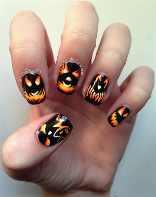 Nhung mau nails an tuong cho ngay Halloween