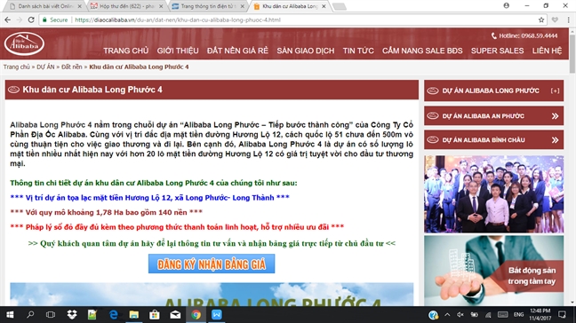 Cong ty co phan dia oc Alibaba: Lap website 'lau', lua doi ban hang trai phep?