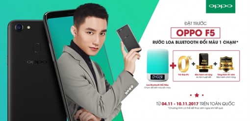 OPPO F5 cho đặt hàng từ 4/11 kèm quà tặng hấp dẫn, giá bán 6,99 triệu đồng
