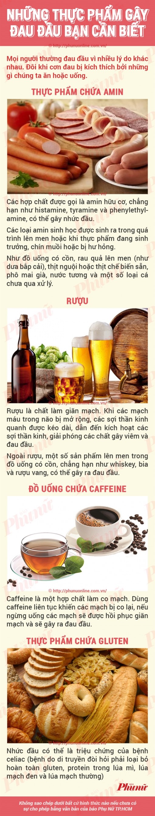 Coi chừng nhức đầu khi ăn trúng những đồ này