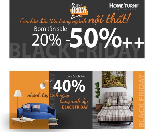HOME’FURNI khuyến mãi khủng Black Friday