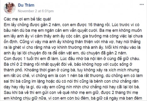 Dù thương con vẫn quyết định ly hôn vì chồng quá thù ghét nhà vợ