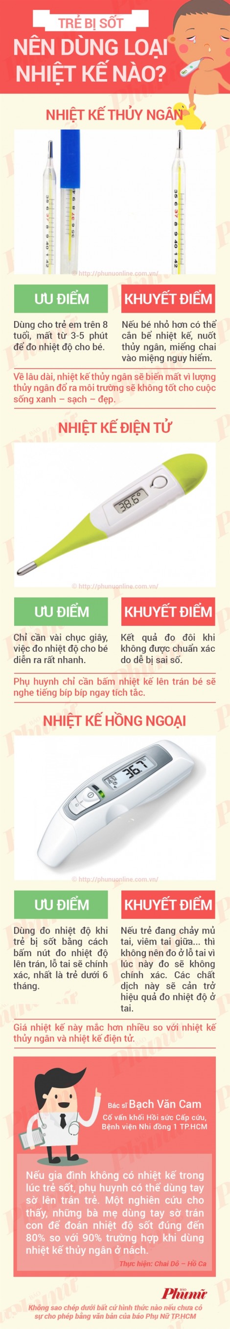 Trẻ bị sốt cao nên dùng loại nhiệt kế nào?