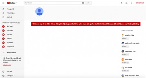 Đài truyền hình Tây Ninh chính thức mất kênh YouTube do vi phạm bản quyền