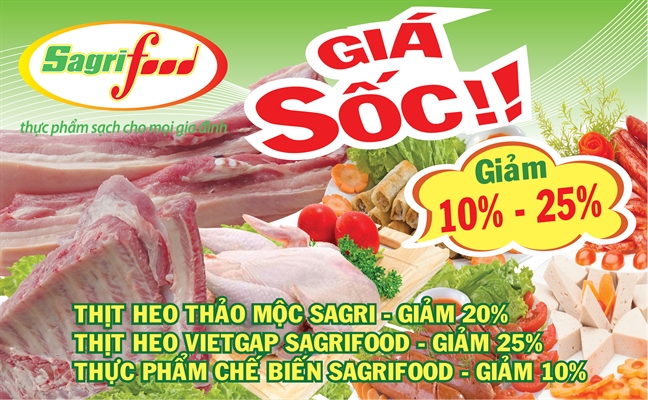 SAGRIFOOD khuyen mai soc giam 20-25%