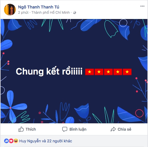 Lang giai tri han hoan, ron rang voi chien thang cua U23 Viet Nam