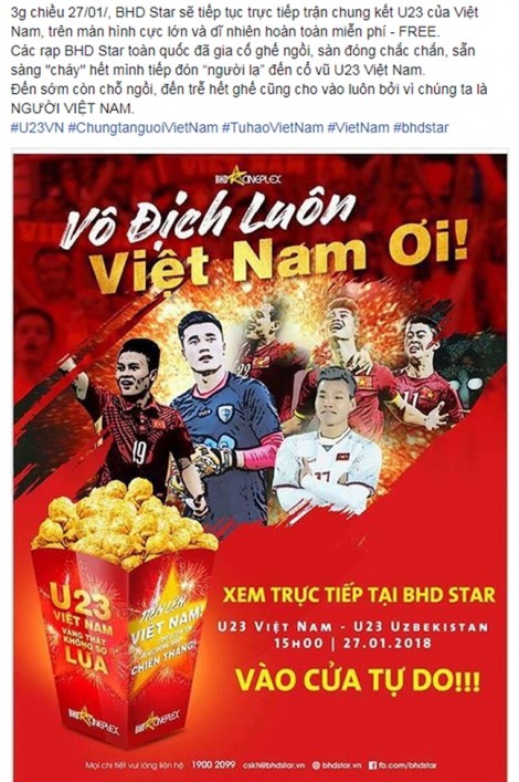 Đổ xô săn hàng cổ vũ trận chung kết U23 Việt Nam